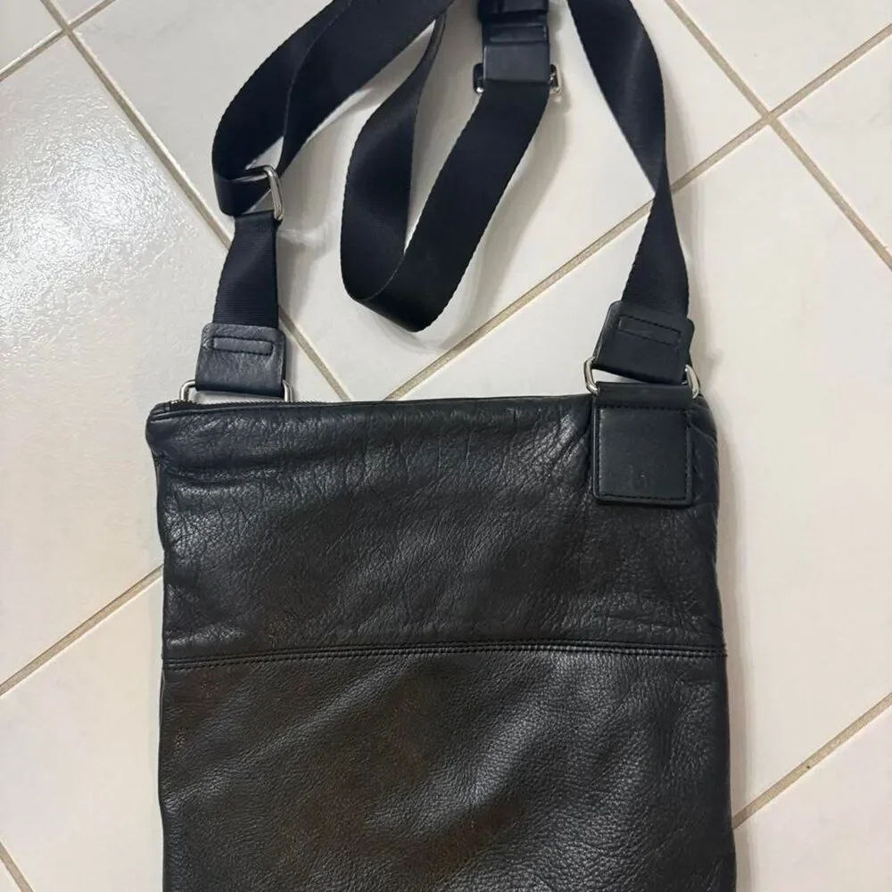 Crossbody Black Leather Bag